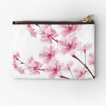 Сумки На молнии Sakura Cherry Blossom, Женская косметичка, карманные носки, нижнее белье для хранения монет, чистый маленький кошелек, трусики для ключей, денег