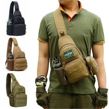 Тактическая армейская сумка через плечо, мужские сумки Molle через плечо, многокамерный камуфляжный рюкзак для кемпинга, пеших прогулок, охоты, Военный рюкзак