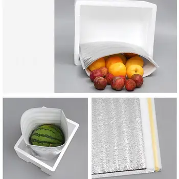 Термоизолированный пакет для ланча из алюминиевой фольги 20шт Одноразовые пакеты для теплого ланча Одноразовый пакет для доставки еды
