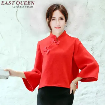 Традиционная китайская одежда для женщин, топ cheongsam, элегантные женские топы на зиму и осень, 2018 AA3049 Y