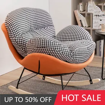 Удобное бархатное кресло для гостиной в скандинавском стиле с мягкой обивкой Relax Кресло-качалка Meubles De Salon Мебель для гостиной