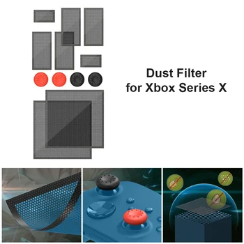 Фильтр вентилятора охлаждения игровой консоли Пылезащитная крышка Комплект вентиляционных отверстий Пылезащитный чехол Грязезащитный фильтр для игровой консоли Xbox Series X Аксессуар