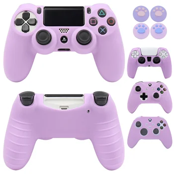 Фиолетовый Мягкий Силиконовый Защитный Чехол Для PS4 PS5 Xbox One S Controller Skin Чехол для Геймпада для Xbox Series X S Control Skin