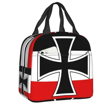 Флаг Германской империи, Термоизолированная сумка для ланча, женский военно-морской флаг, Патриотический контейнер для ланча для работы, учебы, путешествий, коробка для еды