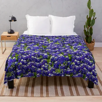 Фланелевое покрывало в синюю полоску, Красивые фиолетовые цветы для дивана-кровати, диван King Queen, Полноразмерное уютное мягкое теплое одеяло, подарки