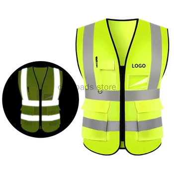 Форменная рабочая светоотражающая одежда Светоотражающий жилет безопасности повышенной видимости Куртка Жилет безопасности с логотипом