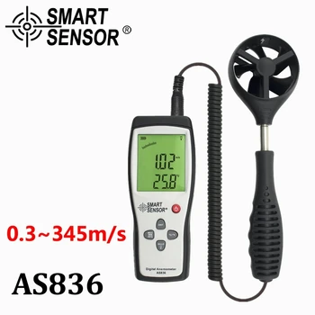 Цифровой Измеритель скорости ветра, Анемометр, Диагностический инструмент, Измеритель Скорости Воздушного ветра 45 м/с, Хранение данных измерения температуры AS836