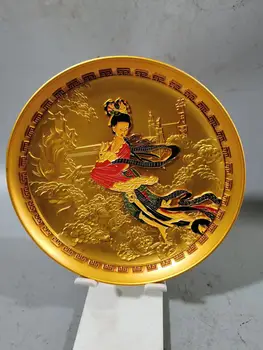 Чанъэ, летящий на Луну, Цветная тарелка с картинками из коллекции Antique Bronze