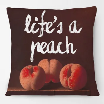 Чехол для подушки Life's a peach Современная Абстрактная ручная роспись Декоративная наволочка для фруктов