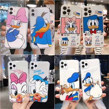 Чехол для телефона Disney Donald Duck Daisy для iPhone 14 13 12 11 Pro Max Mini 6 7 8 Plus с мультяшным мягким силиконовым полным защитным покрытием