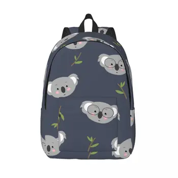 Школьная сумка, студенческий рюкзак с милыми головами коалы, сумка для ноутбука, школьный рюкзак