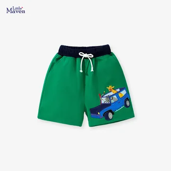 Шорты Little maven 2023 для мальчиков, детская одежда для мальчиков, Спортивные брюки, хлопковая летняя одежда, прекрасная для детей 2-7 лет