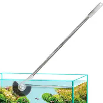 Щетка для чистки аквариума Спиральная щетка для аквариума с длинной ручкой, Многоразовая Щетка для протирания стекла пруда для рыб, Скребки для водорослей