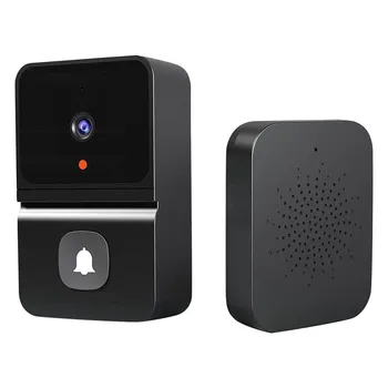 Электронный WiFi умный видеодомофон безопасности WIFI дверной звонок Домашняя камера безопасности-Черный