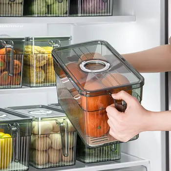 Ящик-органайзер для холодильника, Кухонный ящик для хранения фруктов, яиц, контейнеры-органайзеры для холодильника, морозильная камера, кухонные принадлежности